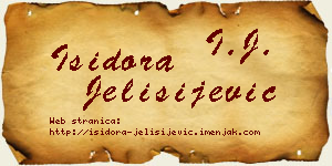 Isidora Jelisijević vizit kartica